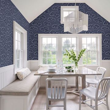 Show details for Skylark Navy Cloud Wallpaper