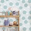 Blithe Turquoise Floral Wallpaper