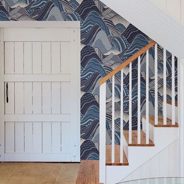 Show details for Meru Navy Mountain Wallpaper