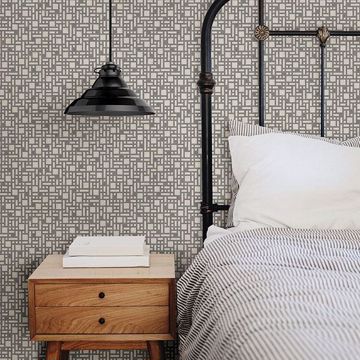 Show details for Bento Grey Geometric Wallpaper