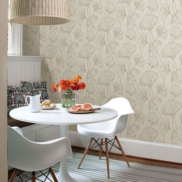 2764-24317 - Ginkgo Grey Reverie Wallpaper - by A - Street Prints