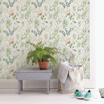 Show details for Imperial Garden Multicolor Botanical Wallpaper