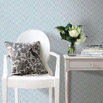 Show details for Napa Blue Geometric Wallpaper