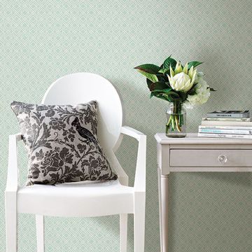Show details for Napa Mint Geometric Wallpaper