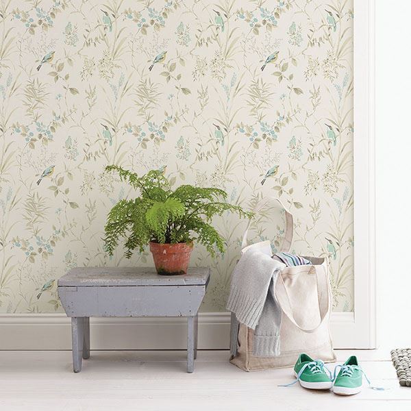3117-24171 - Imperial Garden Beige Botanical Wallpaper - by Chesapeake
