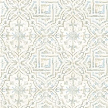 Picture of Sonoma Taupe Spanish Tile Wallpaper 
