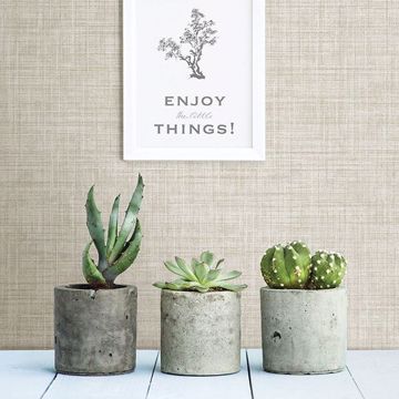 Show details for Mendocino Neutral Linen Wallpaper