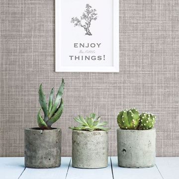 Show details for Mendocino Grey Linen Wallpaper