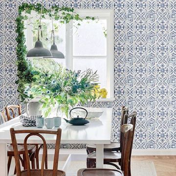 Show details for Sonoma Blue Spanish Tile Wallpaper