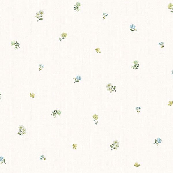 Picture of Bloom Toss Blue Floral Wallpaper