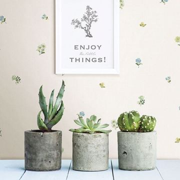 Show details for Bloom Toss Blue Floral Wallpaper