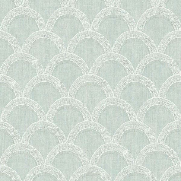 Picture of Bixby Turquoise Geometric Wallpaper 