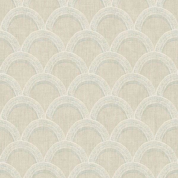 Picture of Bixby Khaki Geometric Wallpaper 