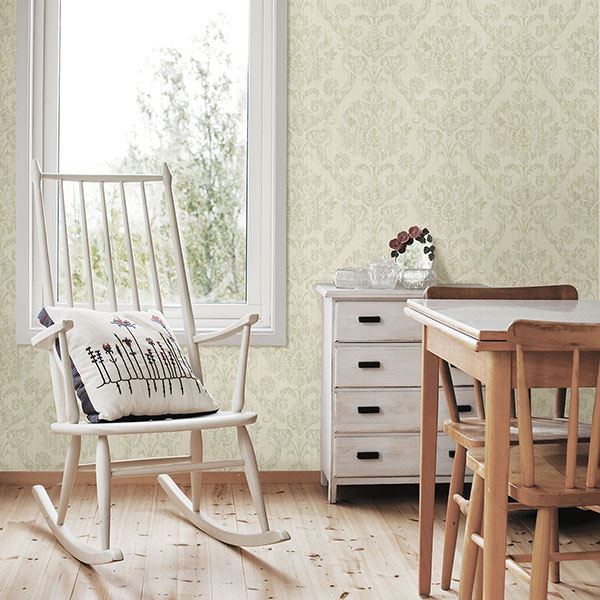 311712321 Shasta Beige Damask Wallpaper by Chesapeake