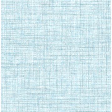 Picture of Mendocino Blue Linen Wallpaper 