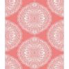 Picture of Bolinas Coral Medallion Wallpaper 