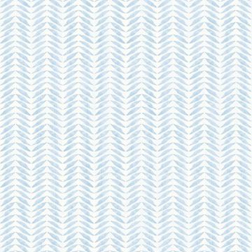 Picture of Espalier Sky Blue Chevron Stripe Wallpaper