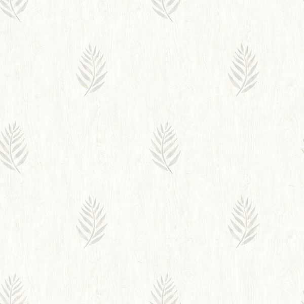 3117-12352 - Vista Grey Leaf Wallpaper - by Chesapeake