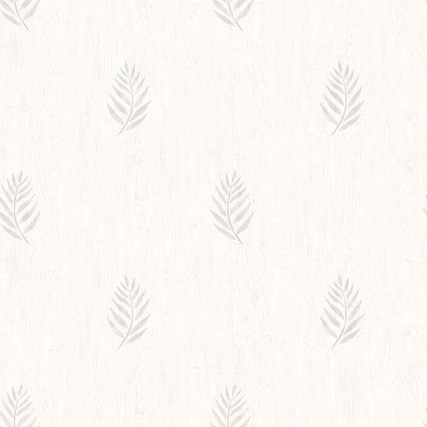 Picture of Vista Grey Leaf Wallpaper 