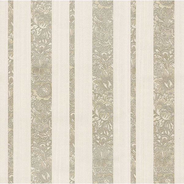 Picture of Certosa Gold Floral Stripe Wallpaper 