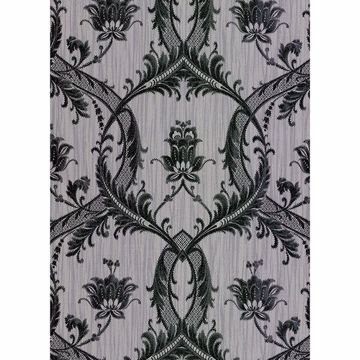 Picture of Vignole Grey Damask Wallpaper 