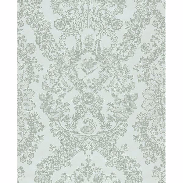 Picture of Grillig Mint Damask Wallpaper