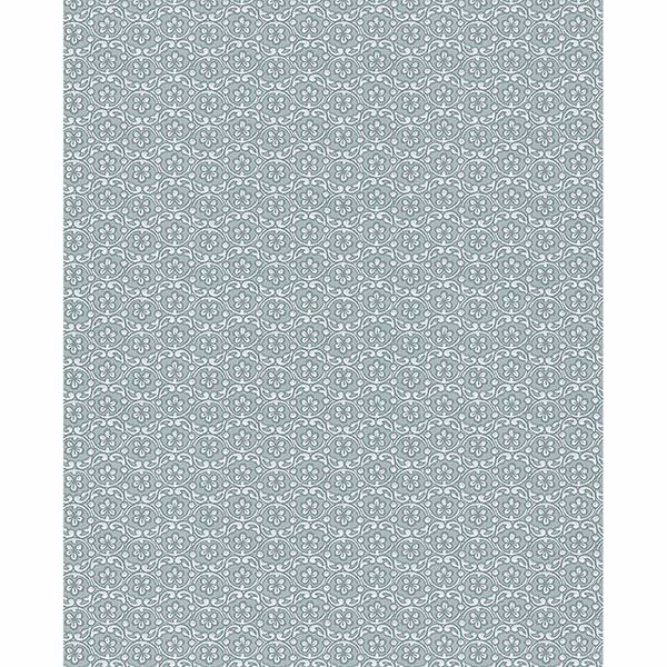 Picture of Lotte Slate Floral Geometric Wallpaper