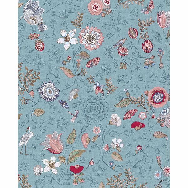 Picture of Espen Blue Floral Wallpaper
