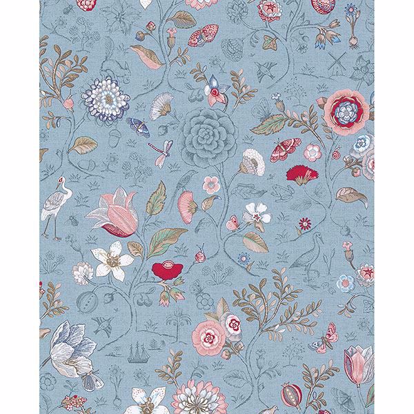 Picture of Espen Sky Blue Floral Wallpaper