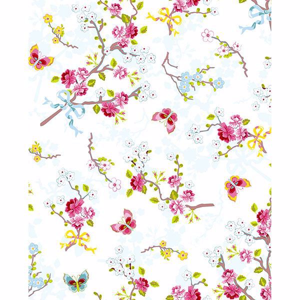 Picture of Ilse Silver Cherry Blossom Wallpaper