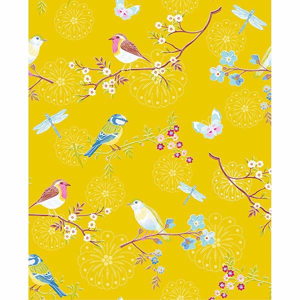 Picture of Marit Mustard Bird Wallpaper