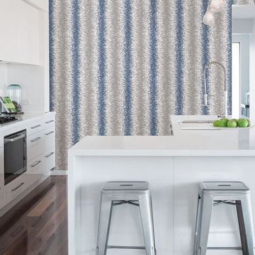 Show details for Quake Blue Abstract Stripe Wallpaper