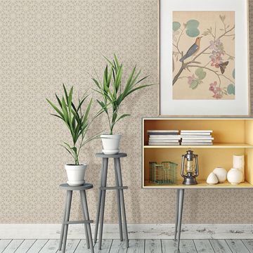 Show details for Prism Taupe Geometric Wallpaper