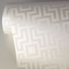 Boxwood Platinum Geometric Wallpaper