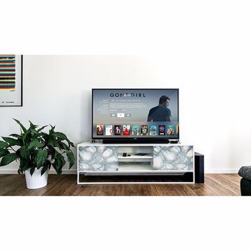 Show details for Carrara Grey Blue Self Adhesive Film