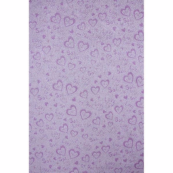 Picture of Pink and Silver Glitter Hearts Adhesive Film