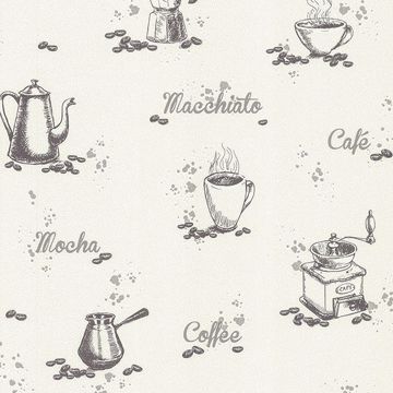 Picture of Nell Ivory Coffee Wallpaper 