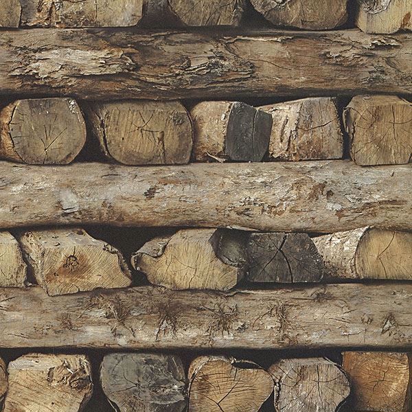 Picture of Bighorn Brown Logs Wallpaper