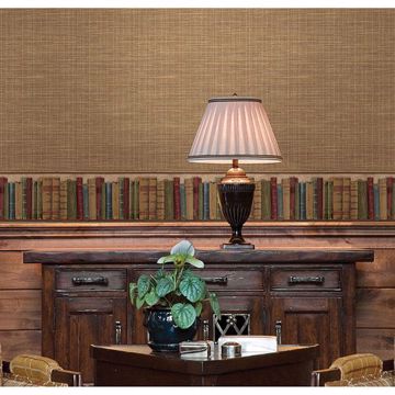 Show details for Hartman Red Faux Grasscloth Wallpaper