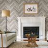 Altadena Light Grey Diagonal Wood Wallpaper