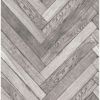 Picture of Altadena Grey Diagonal Wood Wallpaper 