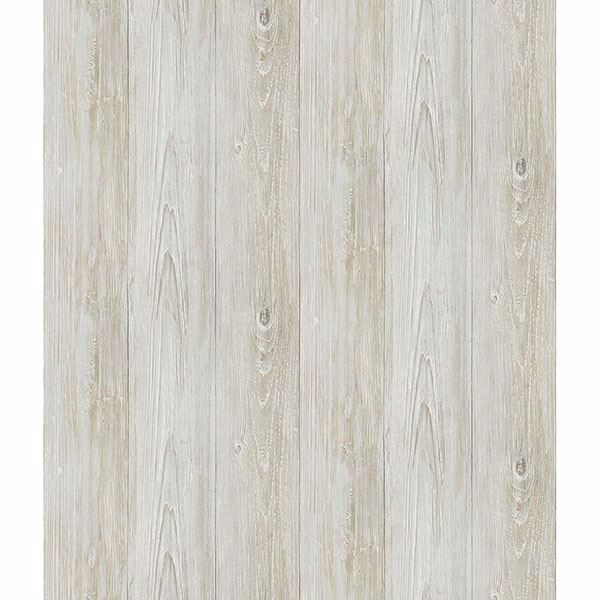 Picture of Thatcher Light Grey Wood Wallpaper 