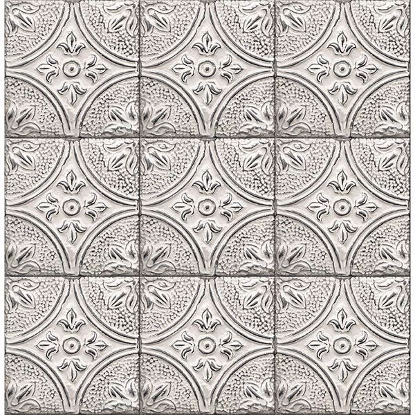 Brasserie Silver Tin Ceiling Tile, Vintage Tin Ceiling Tiles