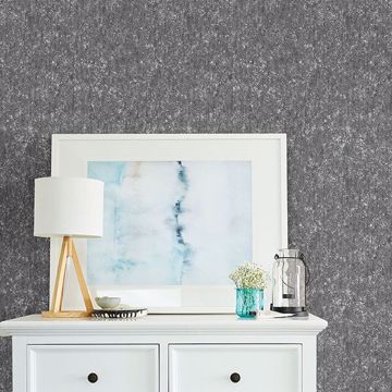 Show details for Cole Dark Grey Winter Plain Wallpaper