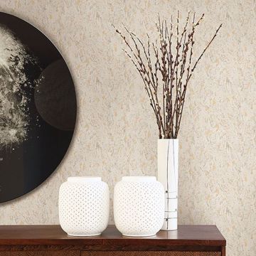 Show details for Adrift White Large Faux Cork Wallpaper