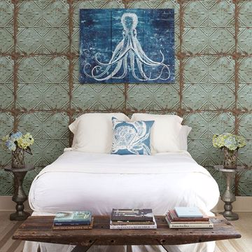 Show details for Artisan Turquoise Tin Ceiling Wallpaper