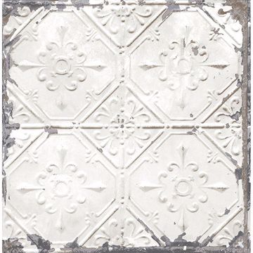 Picture of Artisan White Tin Ceiling Wallpaper 