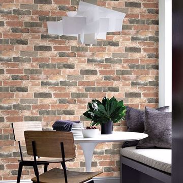 Show details for Adams Multicolor Reclaimed Bricks Wallpaper