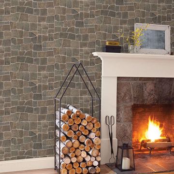 Show details for Kyle Neutral Slate Path Wallpaper