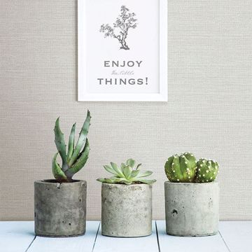 Show details for Bluestem Light Grey Grasscloth Wallpaper